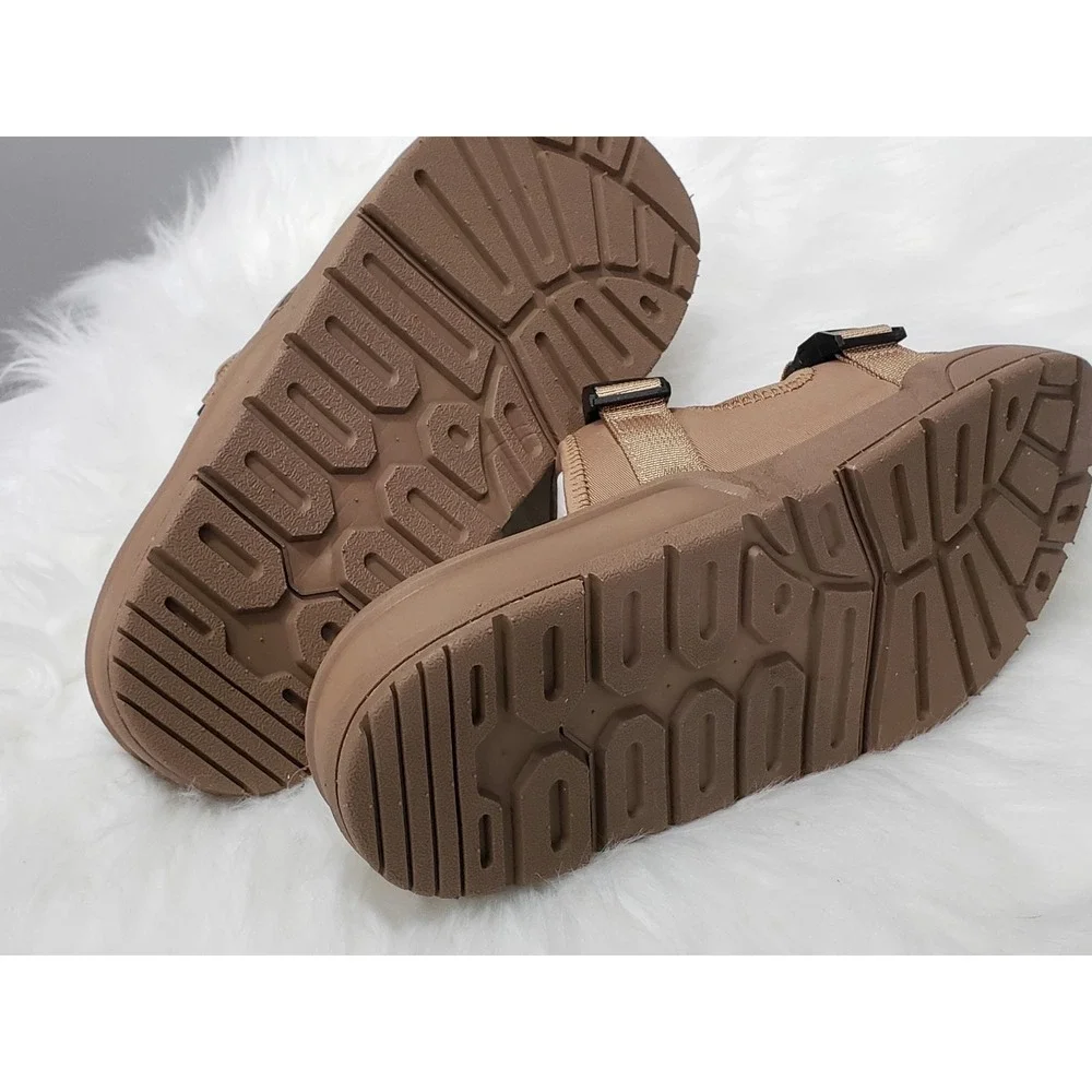NEW MENS 9 Seichi Yoroi V2 Sandals Brown Slip On Open Toe Platform Slide EURO 42